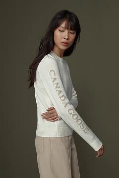 Ropa Canada Goose Mujer Outlet - Saturna Suéteres Blancos YK4136825